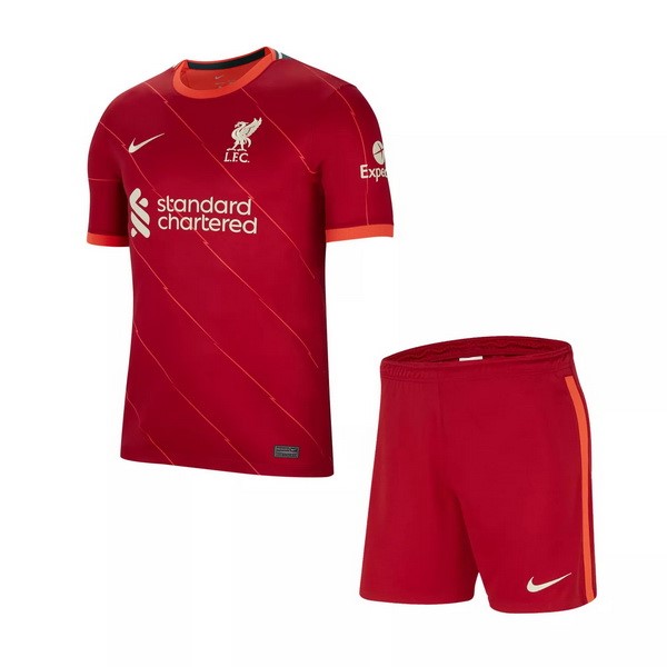 Heimtrikot Liverpool Kinder 2021-2022 Rote Günstige Fußballtrikots